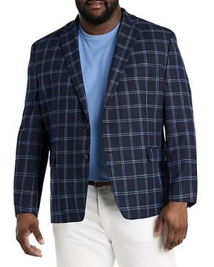 Michael Kors Big & Tall Windowpane Sport Coat - Blue