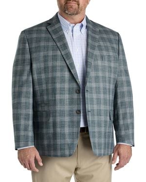 Michael Kors Big & Tall Plaid Sport Coat - Blue