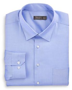 Oak Hill Premium Big & Tall Stretch Pinpoint Dress Shirt - Blue