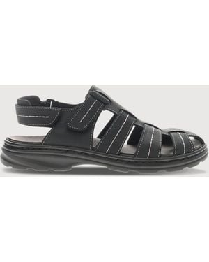 Propet Big & Tall Hunter Fisherman Sandals - Black