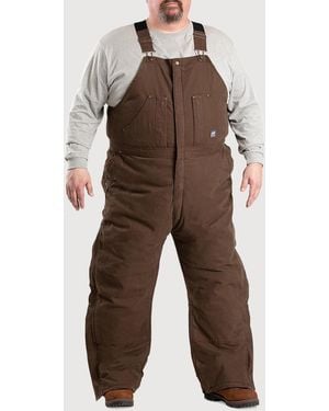 Bernè Big & Tall Insulated Bib Overalls - Brown