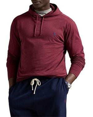 Polo Ralph Lauren Big & Tall Jersey Hooded Long-Sleeve T-Shirt - Red