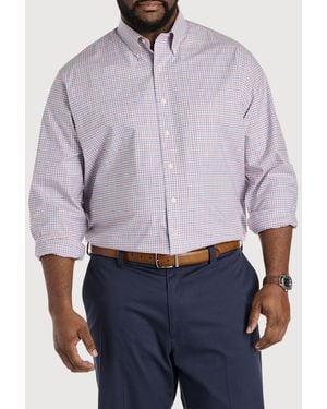 Brooks Brothers Big & Tall Non-Iron Novelty Check Sport Shirt - Purple