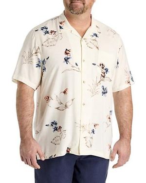Tommy Bahama Big & Tall Veracruz Cay Vintage Flora Sport Shirt - Natural