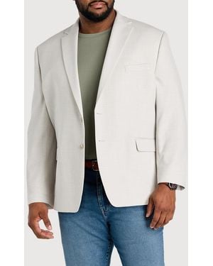Michael Kors Big & Tall Herringbone Sport Coat - White