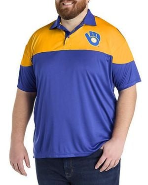 MLB Big & Tall Colorblocked Performance Polo Shirt - Blue