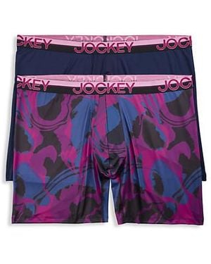 Jockey Big & Tall 2-Pk Infinite Cool Boxer Briefs - Purple