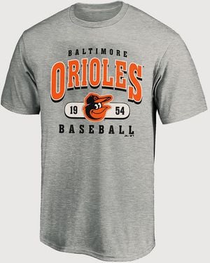 MLB Big & Tall Heather Graphic Tee - Gray