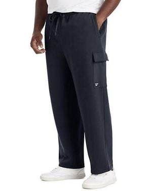 Reebok Big & Tall Performance Supersoft Cargo Sweatpants - Blue