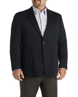 JV Reflex Big & Tall Classic Knit Blazer - Blue