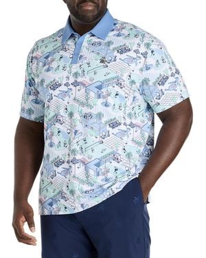 Original Penguin Big & Tall Palm Springs Performance Polo Shirt - Blue