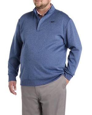 Reebok Big & Tall 1 4-Zip Performance Pullover - Blue