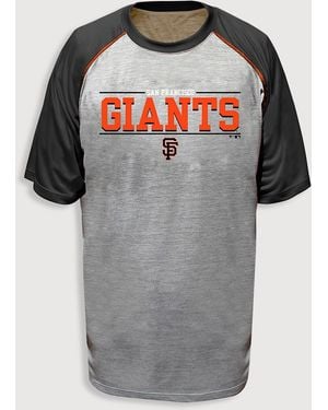 MLB Big & Tall Giants Raglan Sleeve Team Tee - Gray