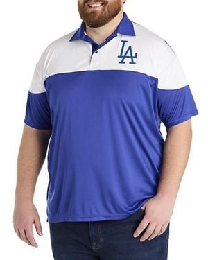 MLB Big & Tall Colorblocked Performance Polo Shirt - Blue