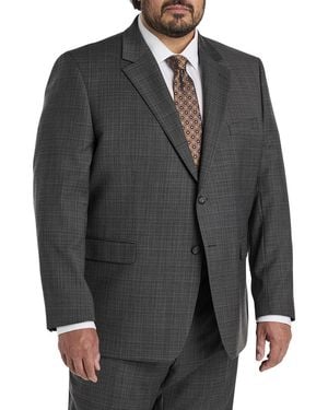 JV Reflex Big & Tall Micro Grid Suit Jacket - Black