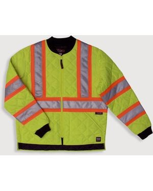 Tough Duck Big & Tall Full-Zip Safety Jacket - Green