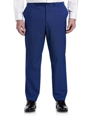 Michael Kors Big & Tall Mini Tic Weave Suit Pants - Blue