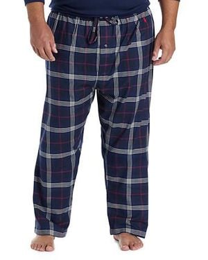 Polo Ralph Lauren Big & Tall Flannel Plaid Pajama Pants - Blue