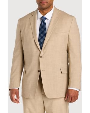 Brooks Brothers Big & Tall Wool-Blend Suit Jacket - Natural