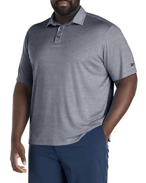 Reebok Big & Tall Performance Heather Polo Shirt - Blue