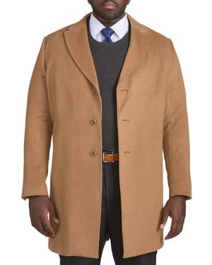 Daniel Hechter Big & Tall Paris Overcoat - Natural