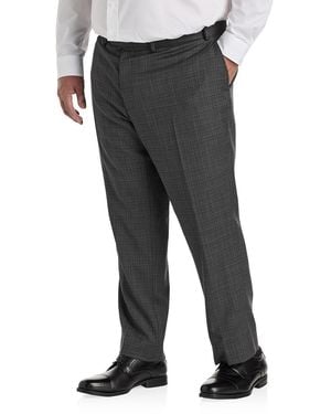 JV Reflex Big & Tall Micro Grid Suit Pants - Black