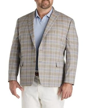 Michael Kors Big & Tall Plaid Sport Coat - Gray