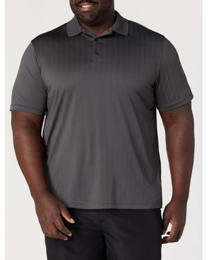 Reebok Big & Tall Performance Striped Polo Shirt - Gray