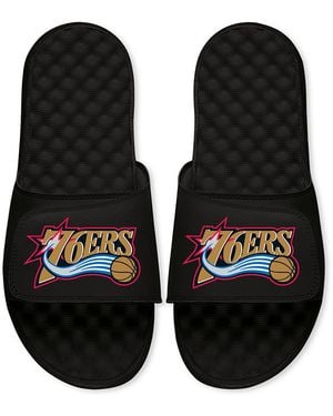 Nba Big & Tall Islide Philadelphia Logo Slide Sandals12 - Black