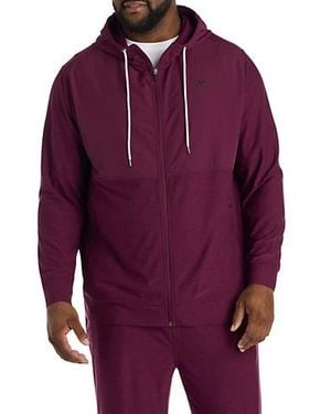 Reebok Big & Tall 365 Mixed Media Performance Hoodie - Purple