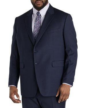 JV Reflex Big & Tall Mini Neat Suit Jacket - Blue
