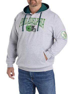 Nfl Big & Tall Button-Neck Hoodie - Gray