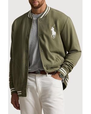Polo Ralph Lauren Big & Tall Big Pony Fleece Baseball Jacket - Green