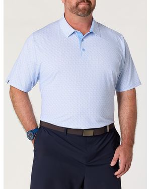 Callaway Apparel Big & Tall Chevron Print Polo Shirt - White