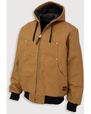 Tough Duck Big & Tall Hooded Bomber Jacket - Brown