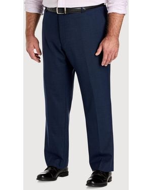 JV Reflex Big & Tall Textured Suit Pants - Blue