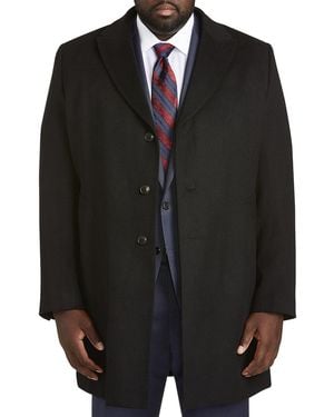 Daniel Hechter Big & Tall Paris Overcoat - Black