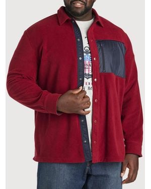 Nautica Big & Tall Navtech Shirt Jacket - Red