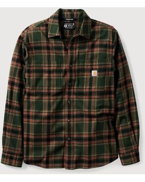 Carhartt Big & Tall Hamilton Relaxed Plaid Shirt Jacket - Green