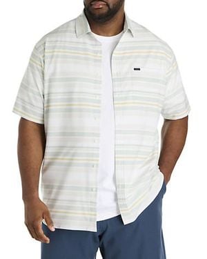 O'neill Sportswear Big & Tall Trvlr Series Traverse Striped Performance Sport Shirt - White