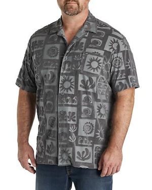 O'neill Sportswear Big & Tall O'Riginals Era Jacquard Knit Sport Shirt - Gray