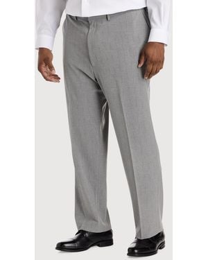 Haggar Big & Tall Subtle Stripe Dress Pants - Gray