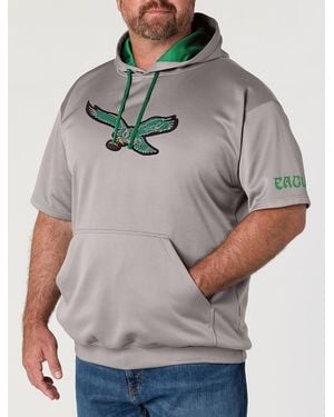 Nfl Big & Tall Short-Sleeve Hoodie - Gray