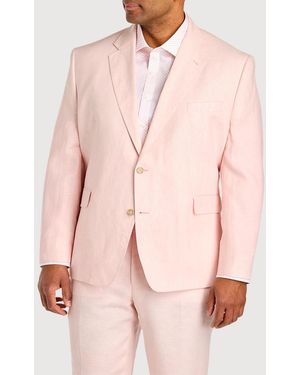 Tallia Big & Tall Linen Suit Jacket - Pink