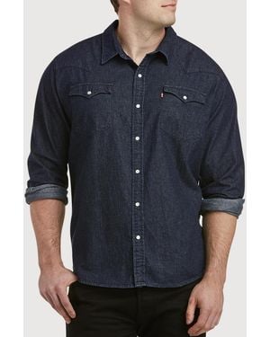 Levi's Big & Tall Wash Denim Shirt - Blue