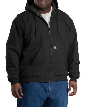 Bernè Big & Tall Quilt-Lined Duck Hooded Active Jacket - Black
