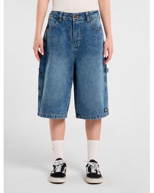 Dickies Denim Carpenter Jorts, Damen, Größe - Blau