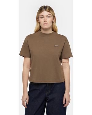Dickies T-Shirt Oakport A Maniche Corte Donna - Marrone