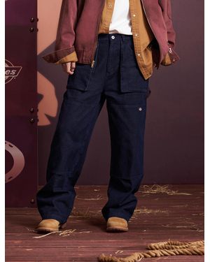 Dickies Pantalón Relaxed Double Knee Del Año Del Caballo, Hombre, Talla - Azul
