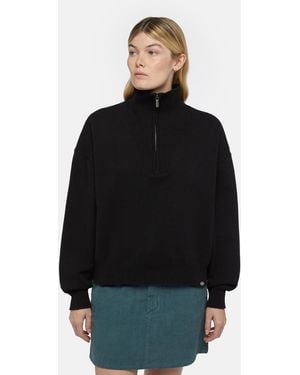 Dickies Pull Côtelé À Col Zippé East Helena - Noir